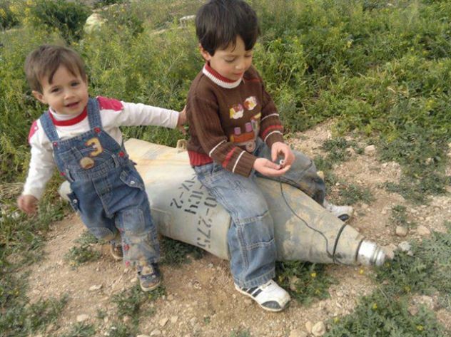 Syria - Children - Bomb Playground