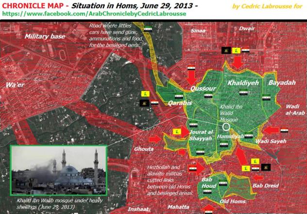 Syria - Map - Military - Homs - 29-6-2013