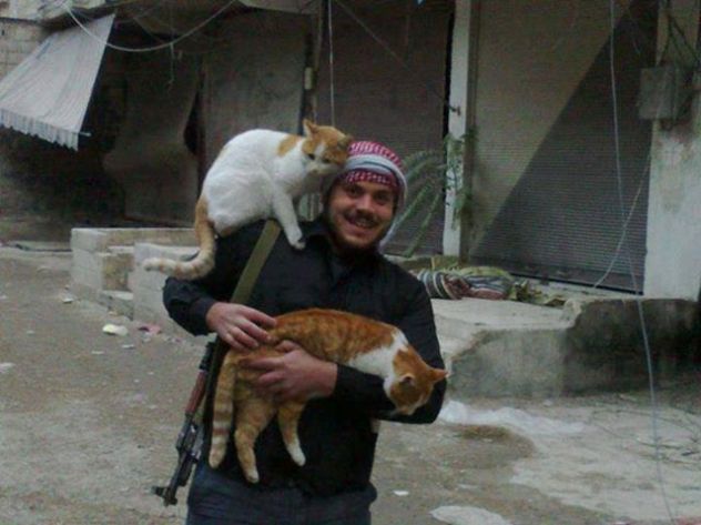 Syria - FSA - With 2 Cats