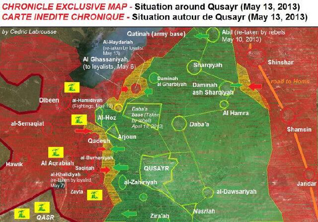 Syria - Map - Qusayr Battle